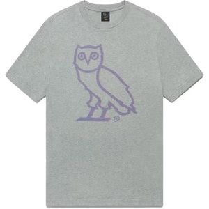 OVO Static Owl T-shirt in Heather Grey